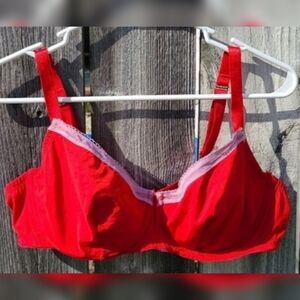 Demi Cup Bra by Savage X Fenty in Bright Red with Underwire 40C